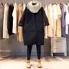 Abrigo de Algodón Acolchado con Patrón de Diamantes Estilo Artístico Talla Grande Invierno 2026, Chaqueta de Algodón Gruesa Cálida Casual Holgada de Longitud Media