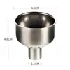 Embudo de Acero Inoxidable Calibre Grande y Pequeño Embudo de Cocina Divisor Embudo para Embotellar Aceite Embudo para Vino Olla de Aceite Portátil para el Hogar Embudo