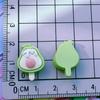 Mini Paleta de Frutas Crema Aguacate Piña Fresa Durazno Sandía Pasador Accesorios de Resina