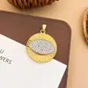Colgante de Moda Transfronterizo con Circonita Microincrustada, Colgante de Collar Geométrico en Forma de Corazón Chapado en Cobre Dorado, Accesorio de Cadena de Clavícula Simple para Mujer
