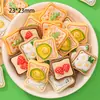 Pan de Chocolate Simulado, Tartaletas de Huevo, Galletas, Juguetes de Comida, Juguetes Hechos a Mano para Armar, Accesorios de Resina, Adornos Miniatura Tridimensionales