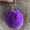 Llavero con Pom-Pom de Piel Sintética de Conejo de 8 cm Cadena Accesorio Bola de Felpa de 8 cm Bola de Pelo Anillo Accesorio Lindo