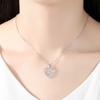 Amazon Cross-border Novos Produtos Coração a Coração Zircônia Pingente Colar Mulheres Luz Luxo Moda Nicho Elegante Love Neck Chain