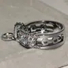 Anillo de circonita creativo de moda europea y americana al por mayor con diseño de disco chapado en oro para mujer.