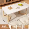 Mesa de Centro Pequeno Apartamento Sala de Estar Casa Estilo Escandinavo Perna de Madeira Maciça Mesa de Tronco 2025 Nova Casa de Aluguel Mesa de Chá Simples