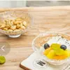Platos transparentes de vidrio grueso al por mayor para fabricantes, hechos de material blanco fino, platos redondos para aperitivos, platos pequeños creativos y versátiles para café
