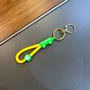 Nuevo llavero lindo de goma suave de color garra de gato, colgante de cuerda de cuero, gancho para llaves de mochila, accesorios para llavero de coche