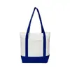 Bolsa de Lona com Base Costurada e Logo Personalizado, Bolsa de Mão para Compras DIY, Bolsa de Algodão com Padrão Peça Única