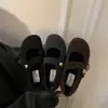 Primer Encuentro Ji Dong Qiu Nuevo Estilo Zapatos Planos con Más Terciopelo Zapatos Peludos Zapatos Wan Wan para Combinar con Faldas Zapatos Mary Jane Zapatos de Mujer