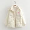 Chaqueta Corta Gruesa Acolchada de Algodón para Mujer Invierno 2024 Holgada Coreana Dulce Linda Abrigo de Pan Acolchado de Algodón
