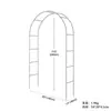 Enrejado de Rosa con Forma de Arco para Bodas y Jardinería, Soporte para Plantas de Jardín Trepadoras, Soporte de Hierro para Flores para Patio Exterior