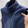 Nuevo chaleco de forro polar para hombre 2026, chaqueta sin mangas versátil de invierno, color liso, con cremallera, deportivo y versátil