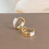 [Productos de cobre] Diseño de Corea del Sur, sensación de gota de aceite, círculo, hebilla para la oreja, mujer, 2024, nuevo anillo de oreja de temperamento de moda