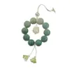 Colgante Redondo Minimalista de Cuentas Raíz de Bodhi Cadena para Teléfono Bolso Llavero Accesorio Pulsera de Alta Estética para Mujeres Cuentas de Oración Budistas