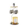 Set de Velas Navideñas con Aroma a Oro y Disco Delgado en Stock del Fabricante con Candelabro de Linterna Giratoria, Regalo Festivo para el Hogar