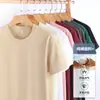 Camiseta de Algodón 180g Cuello Redondo Manga Corta Color Sólido Ajustada Media Manga para Pareja Hombre y Mujer Camiseta Cultural Publicitaria Manga Corta de Equipo
