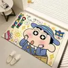 Tapete de chão absorvente para banheiro Crayon Shin-chan, tapete de pé antiderrapante de secagem rápida, tapete de banho de terra de diatomáceas