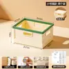 Caja de almacenamiento plegable para libros de texto BNBSDesk, caja de almacenamiento de libros a prueba de polvo portátil para dormitorio de estudiante, con tapa