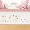 Nuevo FX-F202 Dibujo Animado Lindo Conejo Habitación Infantil Jardín de Niños Residencia Pared Fondo Decorativo Adhesivo de Pared Autoadhesivo