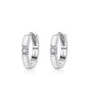 Pendientes de plata de ley S925 con esmalte blanco, diseño sencillo, con hebilla de diamante cuadrado, para mujer, novedad de verano