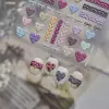 Adesivos de Manicure em Relevo, Adesivos de Unha Populares de Estilo Exquisito de Inverno, Adesivos de Joias de Suéter Fofos, Diamantes para Unhas