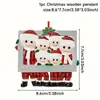 Colgante de Madera Personalizado Familiar Navideño Decoración Colgante con Nombres para Árbol de Navidad y Año Nuevo