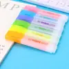 Deli set de 6 colores resaltador S628 marcador para notas de lectura de estudiante color llamativo color caramelo uso de oficina