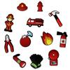 Charms para Zapatos con Temática de Fuego al por Mayor para Fabricantes, Material de Goma Suave Resistente al Desgaste, Accesorios para Zapatos tipo Clog, Decoraciones de Hebilla de Zapato Desmontables