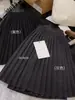 Falda plisada gris estilo Miu, falda midi de punto de cintura alta, falda de lana para mujer de primavera y otoño, falda apta para petite, falda corta de línea A