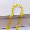 Cadena de acrílico de color de 50 CM con hebilla, accesorios para joyería DIY, 8*13 MM, cadena cerrada de plástico, cadena decorativa