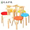 Silla Pequeña de Madera Maciza para Niños de Jardín de Infancia, Taburete para Bebé, Silla con Respaldo, Banco Pequeño, Asiento, Silla de Comedor para el Hogar, Venta al por Mayor