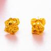 Pendientes artesanales de doble capa con diseño de mariposa y flor para mujer, chapados en oro, elegantes, con moneda europea, de moda.