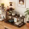 Portavasos de Escritorio Estante de Almacenamiento para Tazas de Té Artículos Varios Estante Multicapa Pequeño Mesa de Comedor Encimera Almacenamiento de Tazas de Agua Juego de Té Estante de Doble Capa