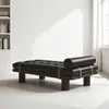 Banqueta de Lujo Ligero Estilo Italiano, Banqueta al Pie de la Cama para Dormitorio, Banqueta de Madera Maciza para Cambiar Zapatos en la Sala de Estar, Sofá Banqueta de Cuero con Diseño Vintage Acolchado de Botones