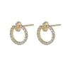 Pendientes de diseño de nicho con diseño de uñas de estilo frío, pendientes de anillo sencillos para mujer, pendientes de alta calidad que combinan con todo, con hebilla para la oreja.