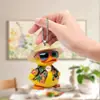 Modelo Nuevo Transfronterizo Patito, Gato Negro, Águila Acrílico Plano 2D Colgante para Espejo Retrovisor de Coche Decoración de Regalo Navideño