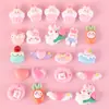 Accesorios para Joyería DIY Zanahoria de Dibujos Animados Conejo Corazón Alas Resina Funda para Teléfono Zuecos Pasador Vaso de Agua