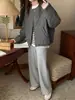 Suéter Clássico de Marinheiro com Botões Pequenos/Gola Redonda Listrado Preto e Branco para Mulheres, Novo Top de Malha Outono e Inverno para Mulheres