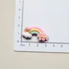 Accesorios de resina DIY cabeza de niña arcoíris gel de crema para pastel caja de almacenamiento de horquillas para el pelo material para funda de teléfono móvil hebilla de zapato
