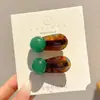 Pinza para el Cabello Estilo Coreano Retro Estampado de Leopardo para Mujer Horquilla Exquisita de Gama Alta Clip BB Dulce Dopamina Clip para Flequillo Lateral Accesorios para el Cabello