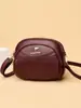 Bolsa feminina transfronteiriça, bolsa pequena prática de três camadas, bolsa transversal feminina estilo coreano, bolsa transversal moderna e versátil para meia-idade e idosos, disponível para atacado