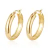 Pendientes Geométricos de Acero Inoxidable de Lujo Ligero Transfronterizos para Mujer, Pendientes Versátiles de Moda de Gama Alta Chapados en Oro de 18K al por Mayor