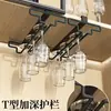 Estante para Copas de Vino sin Taladro para Uso Doméstico, Estante Colgante para Copas de Vino sin Clavos, Estante de Almacenamiento para Copas de Gabinete de Vino, Adorno Colgante de Lujo Ligero
