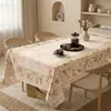 Toalha de mesa ins suave estilo francês, à prova d'água e de óleo, jogo americano sem lavagem, nova mesa de centro vintage de luxo leve de alta qualidade
