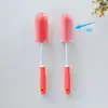 Cepillo para biberón de silicona líquida taza de limpieza cepillo giratorio cepillo para tetina limpieza multifuncional tres en uno enjuague ventas directas de fábrica