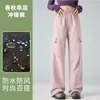 Pantalones de Senderismo Estilo Montaña para Mujer, Pantalones Cargo Impermeables de Colores Dopamina para Exteriores Primavera y Verano, Pantalones de Senderismo Casuales Holgados para Hombre 26