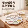 Paleta Desechable Sin Enjuague Paleta de Acuarela para Estudiantes de Arte y Jardín de Infancia Pintura DIY Bandeja de Pintura Transparente con Forma de Flor de Ciruelo Venta al por Mayor