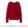 2026 Moda Casual de Cachemir para Mujer Sencillo Holgado Suéter de Cachemir Otoño Invierno Nuevo Versátil Capa Base Tejidos