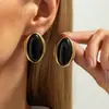 Anillo Retro Exagerado de Resina con Gema Roja Transfronterizo Europeo y Americano, Anillo de Banda Ancha Ovalado Geométrico de Metal de Moda Ins