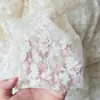 Tela de Cortina Blanca con Adorno de Encaje de Malla Fondo para Fotografía de Bodas Falda para Mesa de Comedor Tela para Ropa
